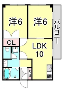 K’s Court甲東園【2階】の間取り
