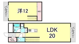 夙川フラットの間取り
