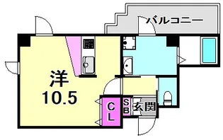 甲東園さくらいマンション【4階】の間取り