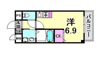 カルム六番町【3階】の間取り