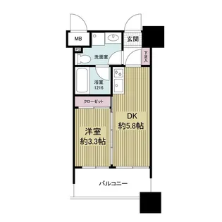 ルネッサンス21博多【2階】の間取り