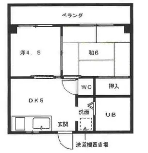 スカイハイツ五和【1階】の間取り