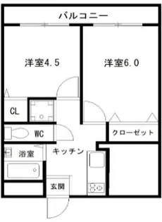 シティハイツ二宮【2階】の間取り