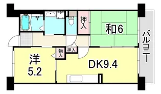 URパークタウン西武庫 9号棟【3階】の間取り