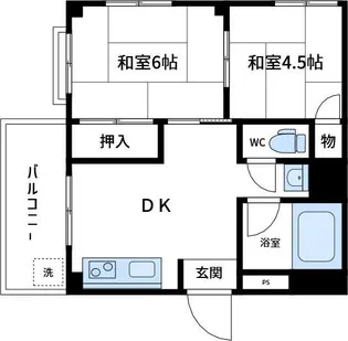 ロイヤル中山手【3階】の間取り