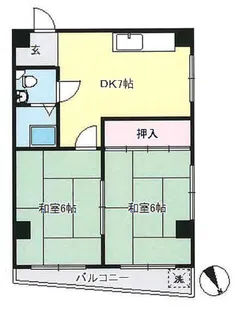 トマダハイツ【2階】の間取り
