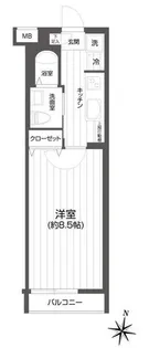 メイクスデザイン用賀【4階】の間取り