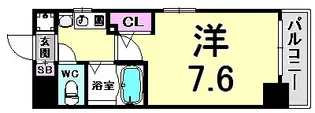 エステムコート三宮山手2ソアーレ【8階】の間取り