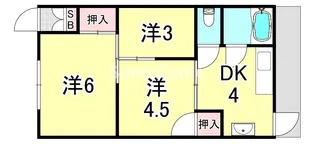 サンヒルズ須磨【1階】の間取り