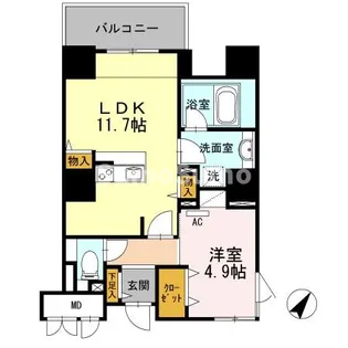リーブル博多駅前【13階】の間取り