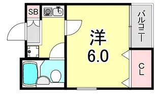 THREE FIELD和田岬【3階】の間取り