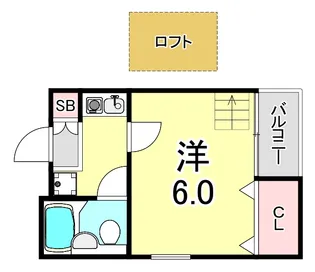 THREE FIELD和田岬【5階】の間取り