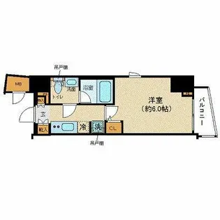 ZOOM恵比寿【5階】の間取り