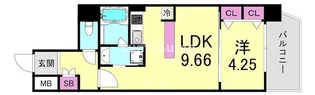 ラクラス江戸堀【6階】の間取り