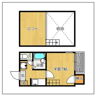 リバティ六本松【2階】の間取り