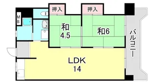 ガーデンハイツ魚崎【7階】の間取り