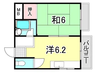 ベラカーサ夙川【2階】の間取り
