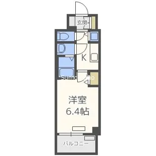 プレサンス谷町リーベ【11階】の間取り