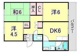 仁川マンション【3階】の間取り