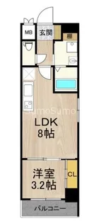 フロンティアタワー九条Ⅱ(旧:CITY SPIRE 九条Ⅱ)【8階】の間取り