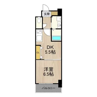 フロンティアタワー九条Ⅱ【7階】の間取り