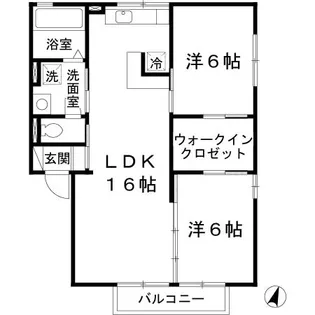 ガーデンコート車 A棟【1階】の間取り