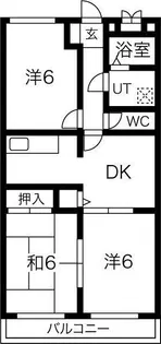 ハーモニーマンションA棟【1階】の間取り