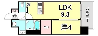 エスライズ神戸三宮山手通壱番館【9階】の間取り