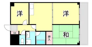 ロイヤル浜芦屋【1階】の間取り