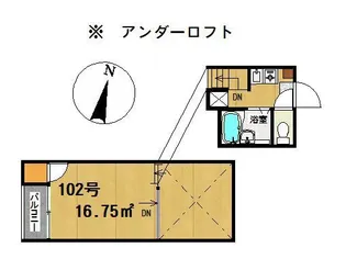 アイブルー天神南【1階】の間取り