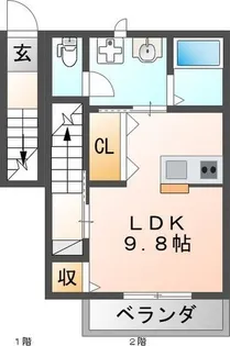 ウィズ諏訪山B棟の間取り