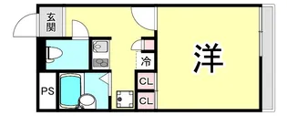 レオパレス甲子園高潮町Ⅱ【1階】の間取り