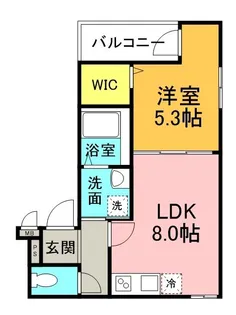 フジパレス出来島WESTⅡ番館【1階】の間取り