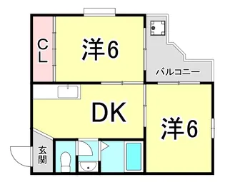 第二庭園ハイツ【2階】の間取り