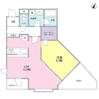 21°de南平台【2階】の間取り