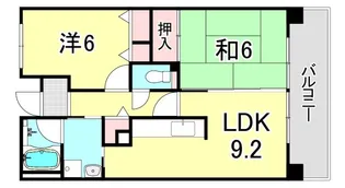 UR浜甲子園なぎさ街 29号棟【4階】の間取り