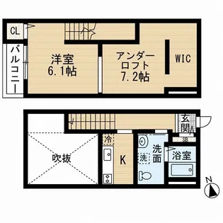 リバージュ桜ヶ丘【1階】の間取り