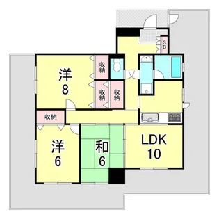 マジェスティ御影【5階】の間取り