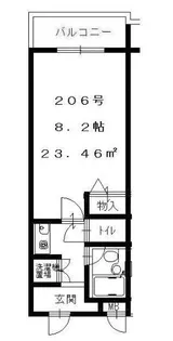 西灘駅前ハイツ【2階】の間取り