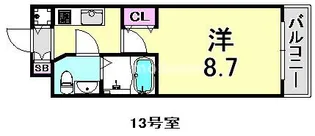 エスレジデンス神戸磯上通【6階】の間取り
