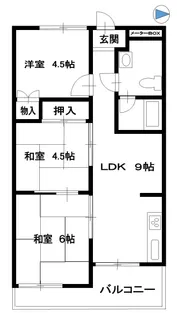 サンハイツホリウチ【4階】の間取り