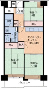UR武庫川 22号棟【9階】の間取り