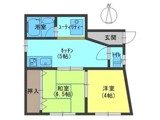勝ハイツ【1階】の間取り