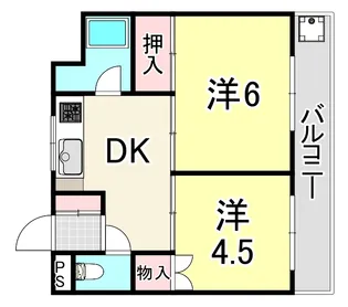 アースハイツⅠ・Ⅱ【3階】の間取り