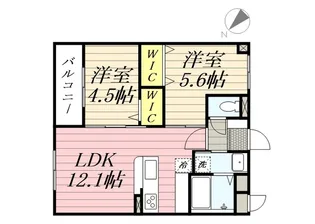LUXCAS大橋【4階】の間取り