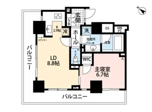 グランアルト天神タワー【7階】の間取り