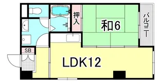 グレースメモリー宝塚【6階】の間取り