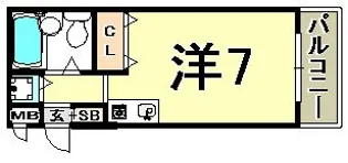 ダイドーメゾン三宮東【4階】の間取り