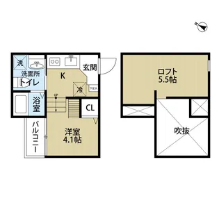 オリーブテラス神戸【1階】の間取り