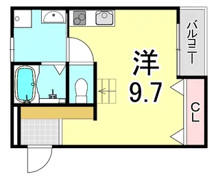 WIND BELL高司【2階】の間取り